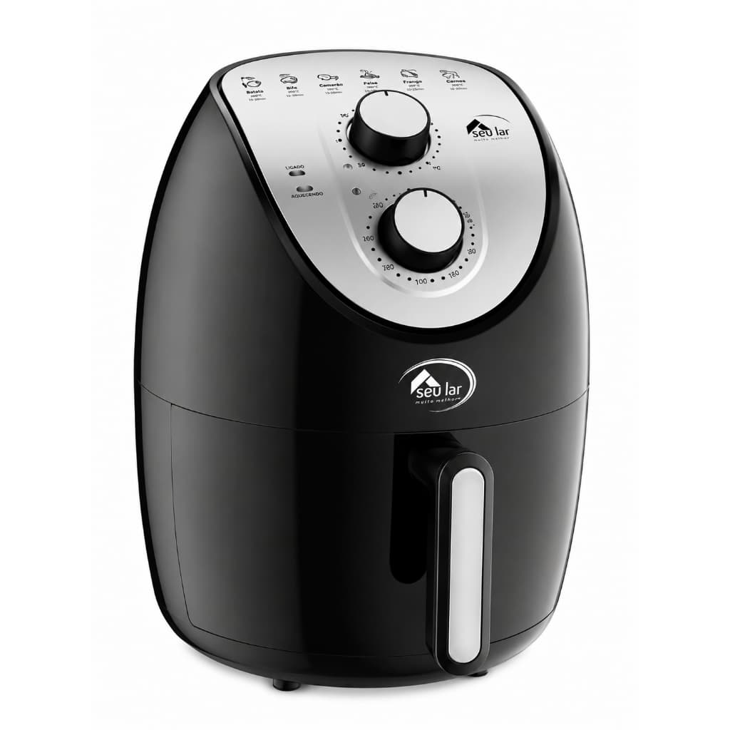 Airfryer Fritadeira Sem Óleo 3,5l Preto 127V 1450w Sem Oleo Frequência 60 Seu lar