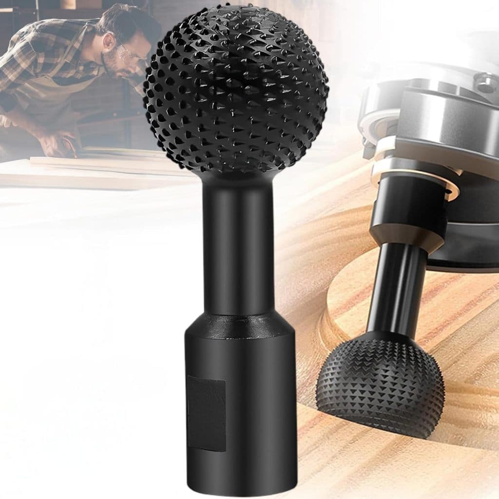 Broca Esférica M14 para Madeira Grosa Rotativa Desbaste Escultura Entalhe Esmerilhadeira Angular