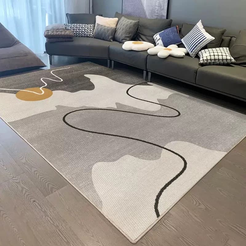 Tapete de Sala Grande 1,60m x 2,30m Várias Cores Antiderrapante Moderno Tapete de Veludo Cristal