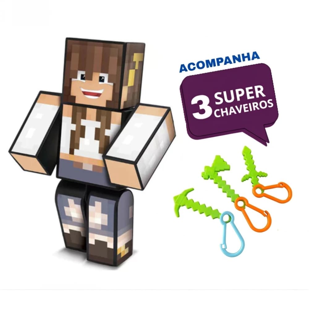 Boneca Gamer Duda Berud Articulada 25cm Com Acessórios Youtuber Craft Algazarra