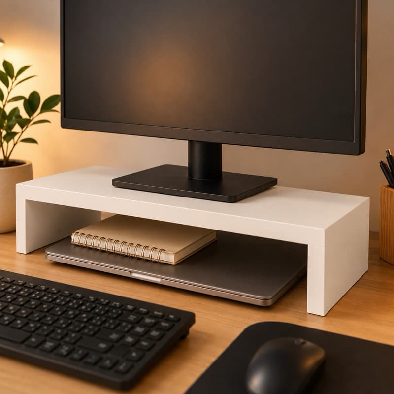 Suporte para Monitor MDF Elevador Notebook Organizador Mesa Gamer Escritório Ergonômico Para Apoio