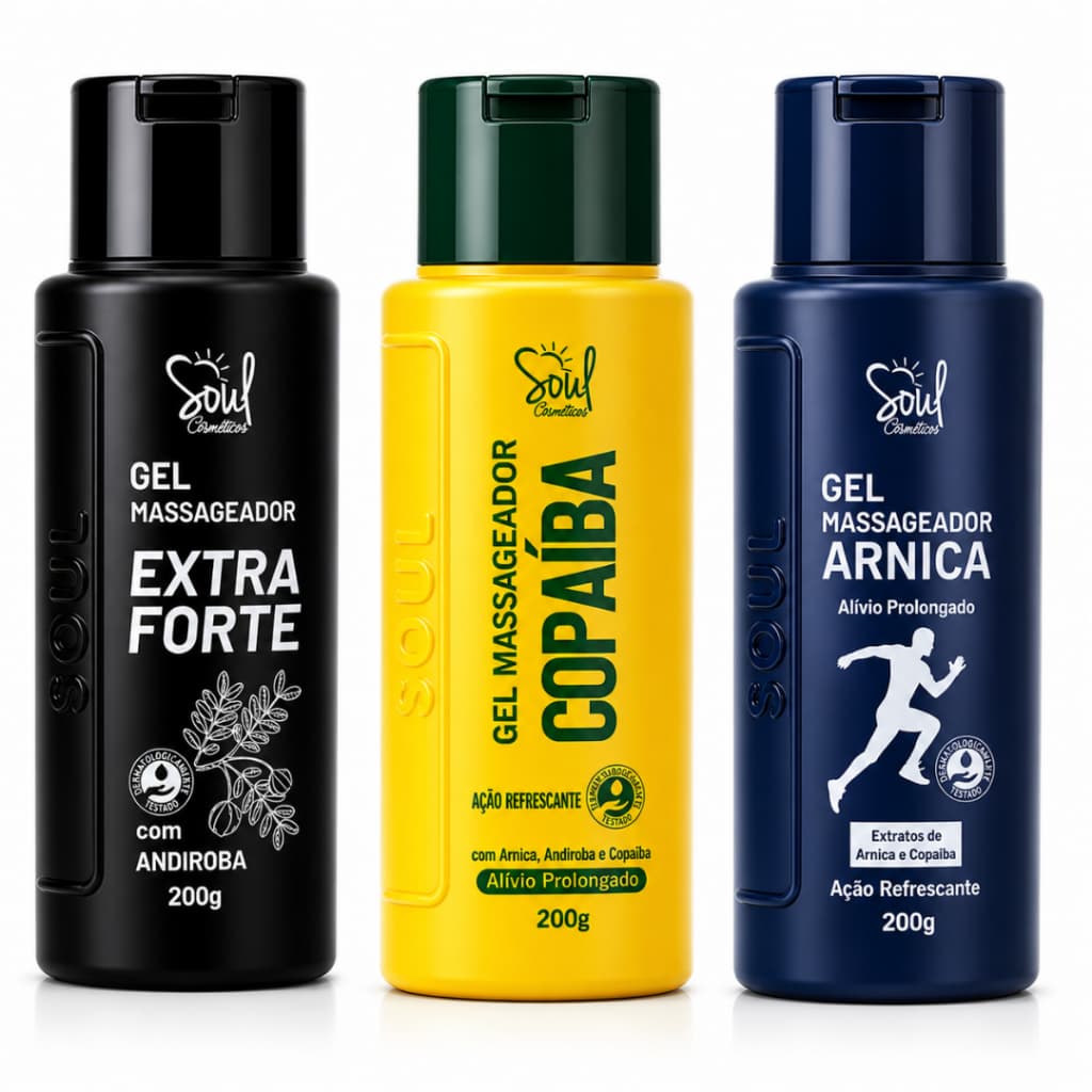 Gel Massageador Arnica - Copaíba - Extra Forte Alivio Muscular Corporal 200g - Idosos