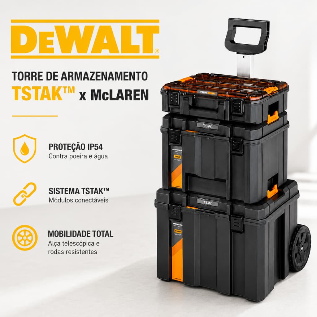 Caixa de Ferramentas 3 em 1 Tstak x Mclaren Torre de Armazenamento de Ferramentas  Bolsa Ferramentas