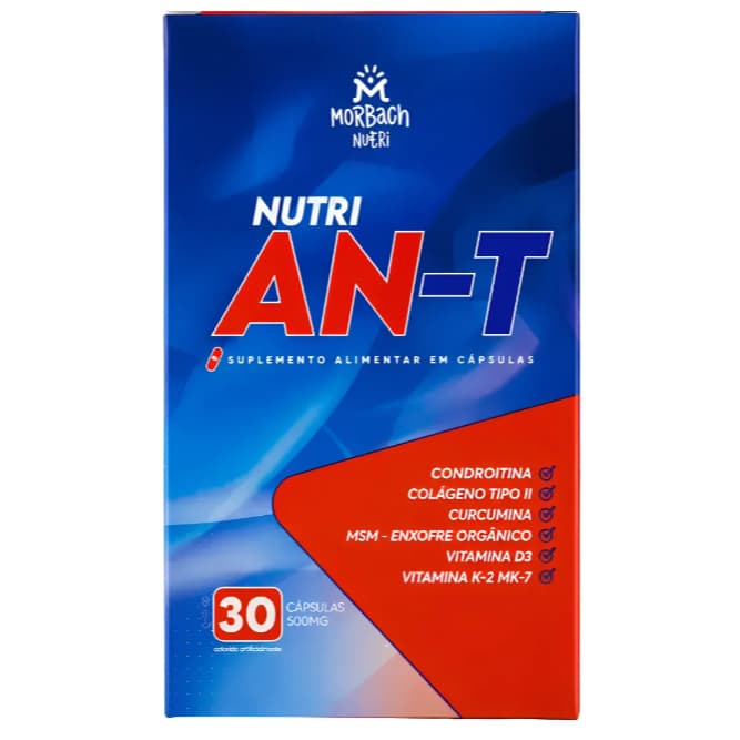 Morbach Nutri AN-T Colágeno Tipo II +  Vitamina D3 + Cálcio + Magnésio 30 Cápsulas Original