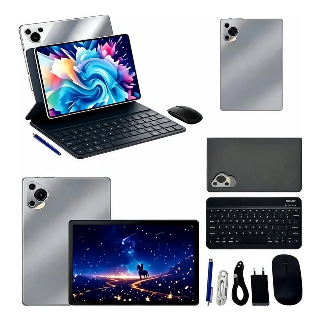 Tablet 15 Pro Max 10.1 16GB+512GB Android WiFi Teclado Mouse Caneta Bluetooth Capa FHD IPS