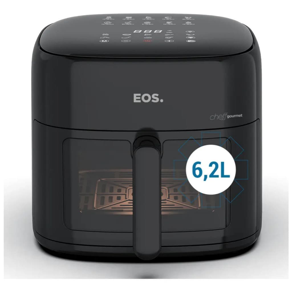 Fritadeira Air Fryer Eos 6.2L Digital Preto Eaf60p 127v