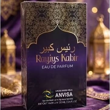 Perfume Rayiys Kabir Eau de Parfum 100ml Masculino Importado Longa Duração Edição Limitada