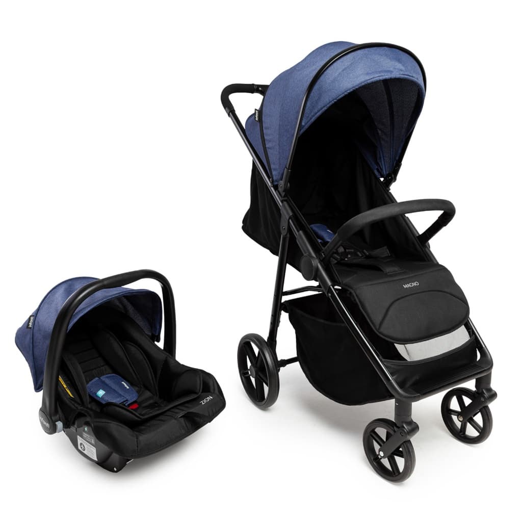 Carrinho com Bebê Conforto Magno Infanti Travel System Duo 0-22kg Azul Oceano