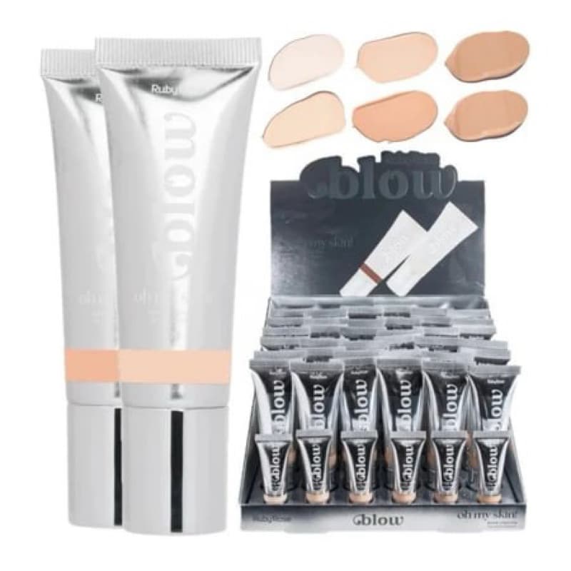 Box C/36 Pçs Base Líquida Oh My Skin Blow Ruby Rose HB-M303-G1