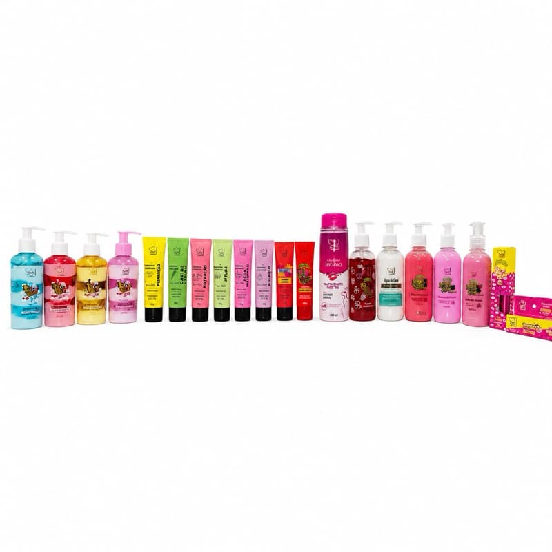 Kit 20 itens Soul Cosmeticos + brinde, Hidratante corporal, sabonete, esfoliante, gloss, hidratante corpo e virilha etc.