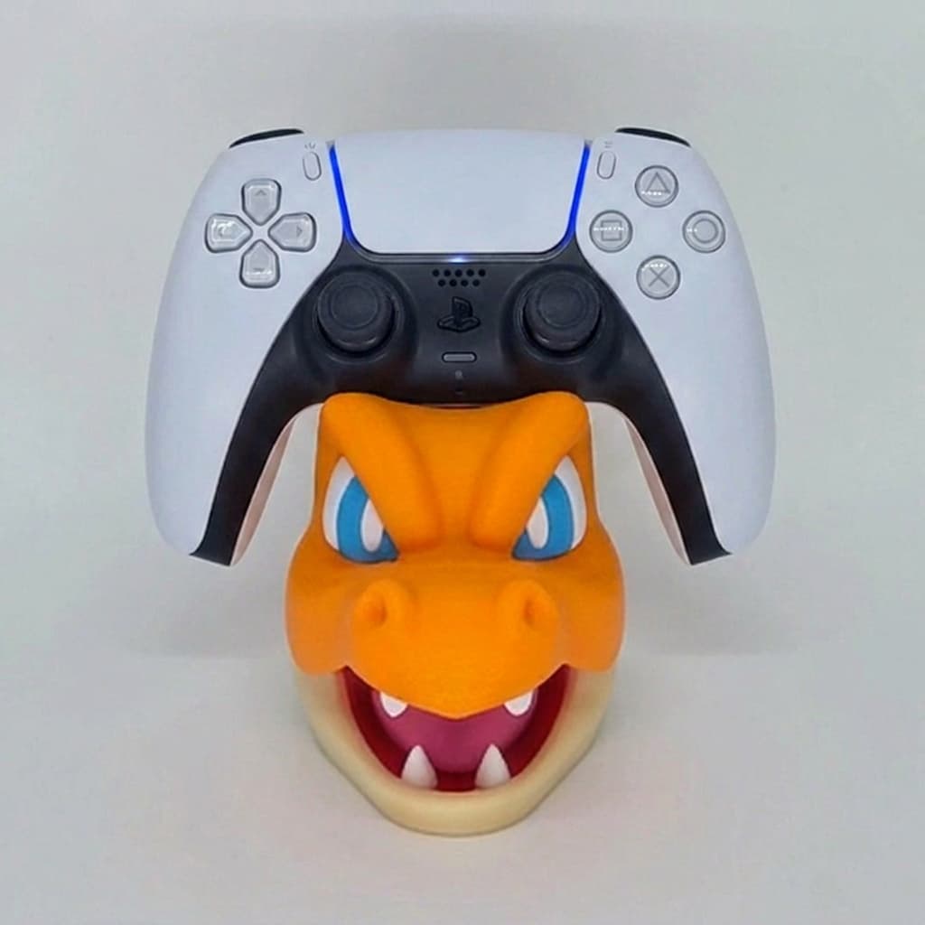 Suporte para Controle de Videogame Pokémon Mega Charizard Y – Compatível com PS4, PS5, Xbox e Nintendo Switch Pro Contro