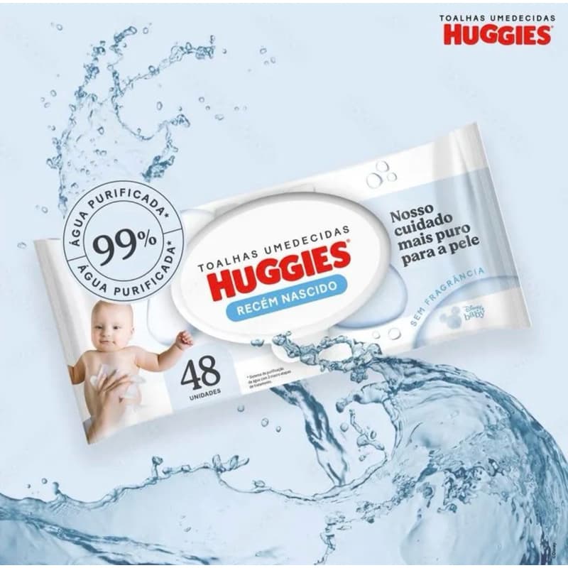 Lenço Umedecido Recém Nascido 48Unidades Huggies