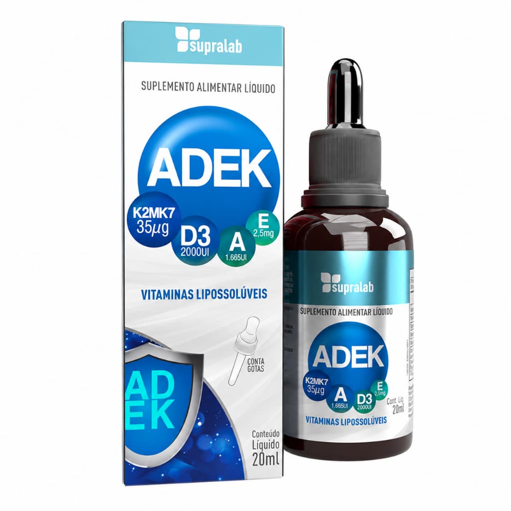 ADEK gotas vitaminas A, D, E, K lipossolúveis 20ml sublingual