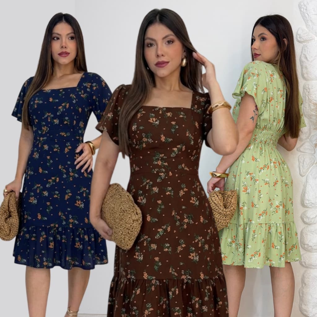 Vestido Curto Feminino Elegante Casual Cintura Marcada Dia a Dia Aniversário Passeio Confortável