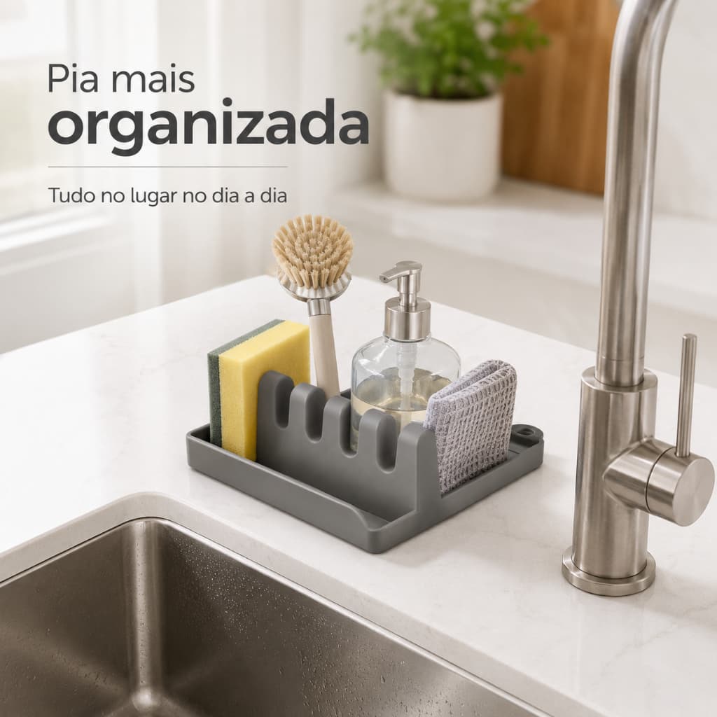 Suporte Descanso de Colher e Talheres Apoio para Utensílios Cozinha Organizador de Bancada Multiuso