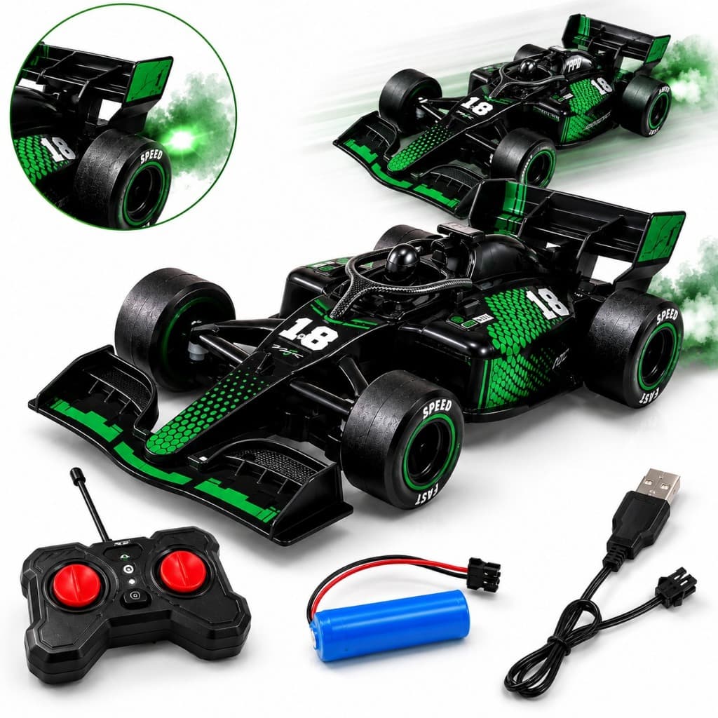 Carrinho Controle Remoto Recarregável Formula 1 Solta Fumaça