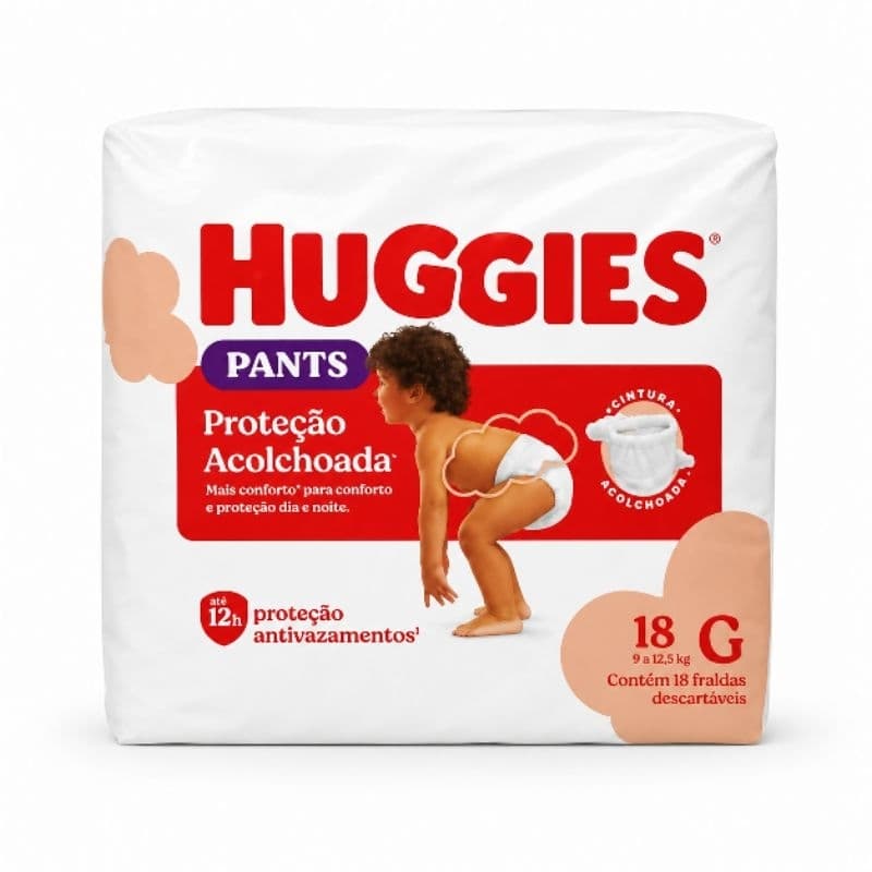 Fralda Huggies Pants G - Proteção Acolchoada e Máxima Absorção
