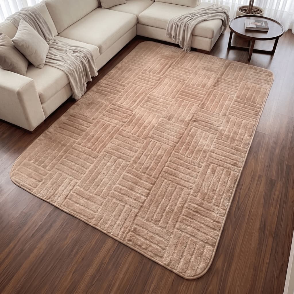 Tapete de Sala Grande 1,40m x 2,00m Mônaco Aveludado Premium Várias Cores Quarto Antiderrapante Moderno Macio