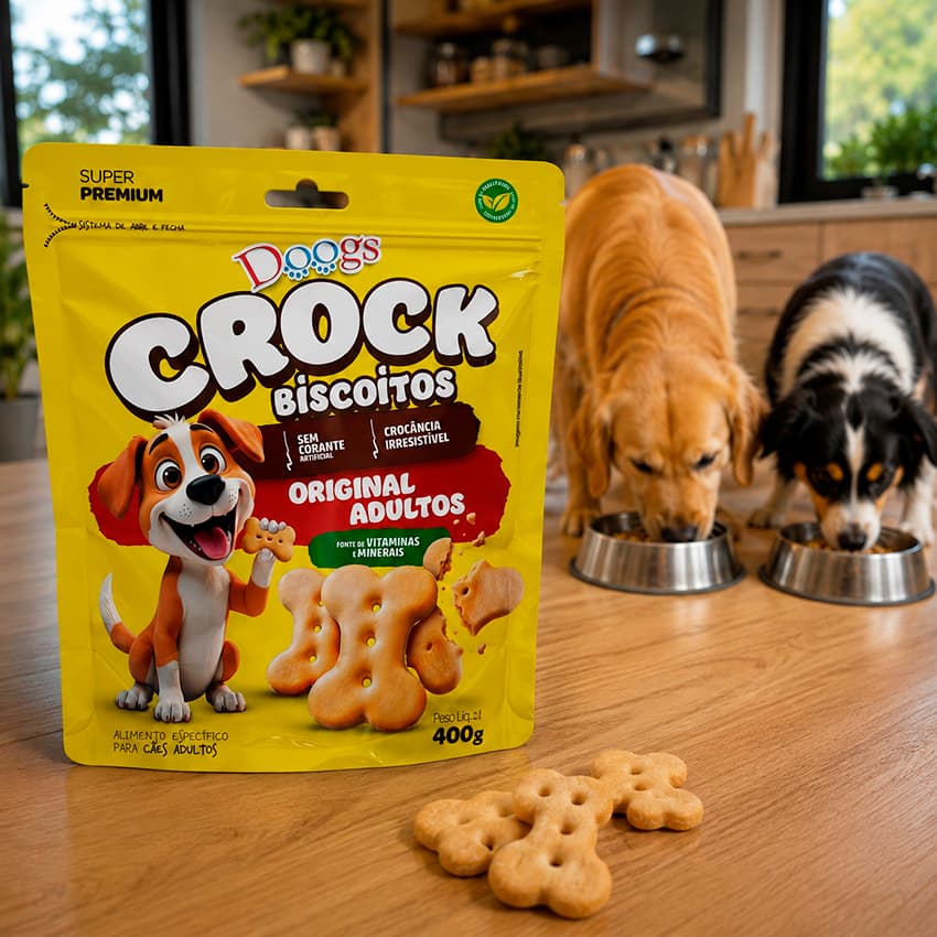 Biscoito para Cães Adultos Original Doogs Crock 400gr