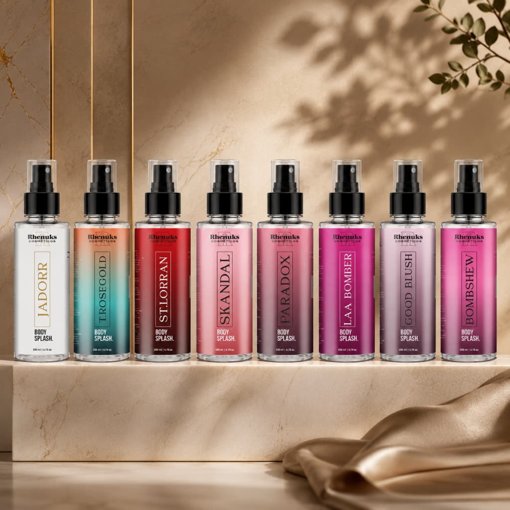 Body Splash Rhenuks 200ml Feminino Fragrâncias Inspiração Importado Perfume Corporal Aroma Envolvente Marcante Fresco