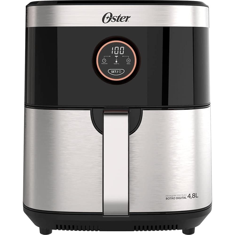 Fritadeira Sem Óleo 2 em 1 Black, 4,8L, 110V, Inox/Preto, 1500W, OFRT660