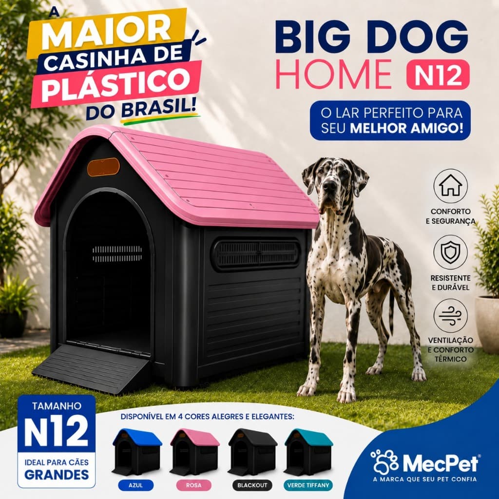 Gigante Casa Para Cachorro Big Dog Home Black N12 Casinha Extra Grande