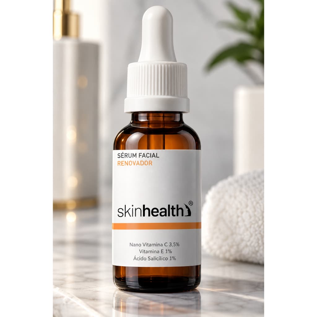 Sérum Facial Skinhealth Renovador com Vitamina C + Vitamina E + Acido Salicílico - Vidro 30mL