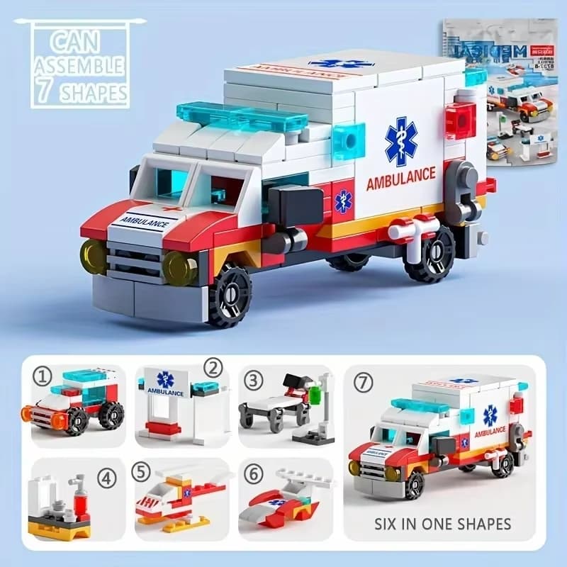 Blocos De Montar Infantil 6 em 1 Tipo compativel com Lego