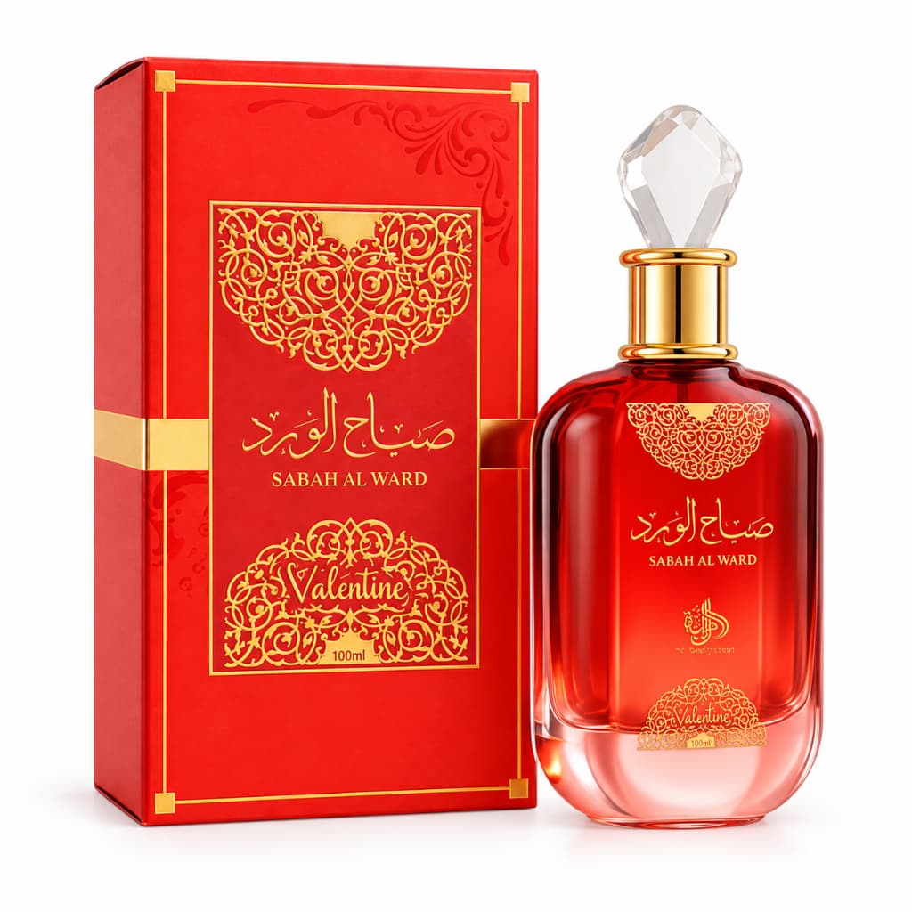 Perfume Árabe Al Wataniah Sabah Al Ward Valentine EDP 100ml Feminino Original Importado