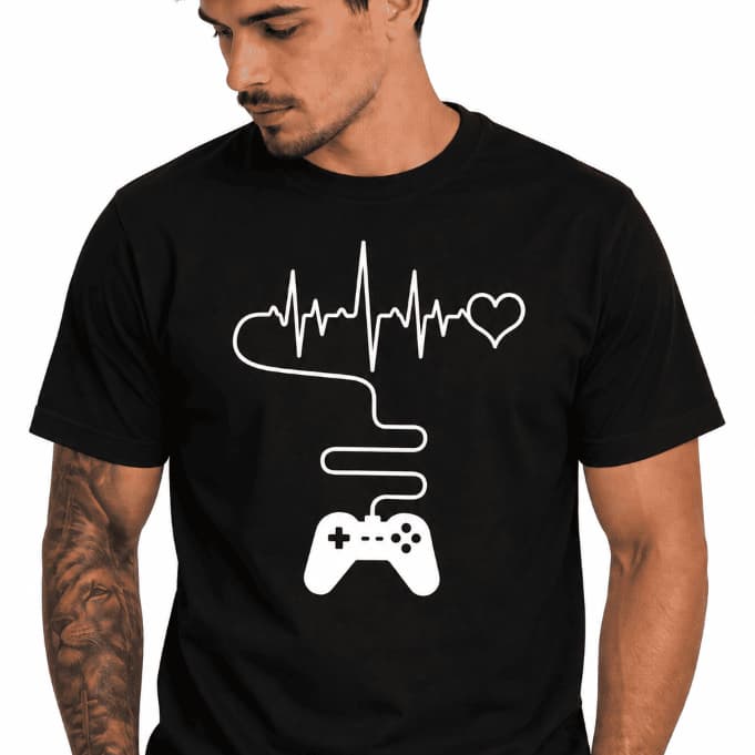 Camiseta Gamer Masculina Controle Videogame Geek PS5 PS4 XBOX