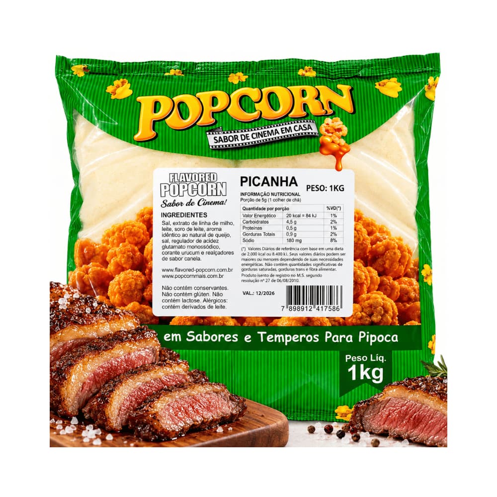 Temperos para Pipoca - Picanha 1kg