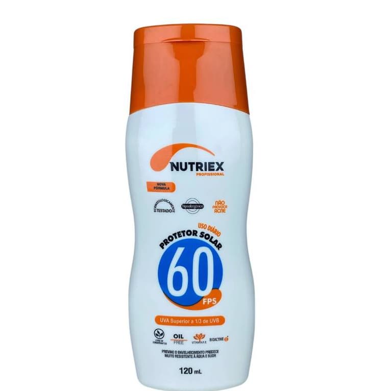 Protetor Solar 60 FPS 1 Unidade de 120 mL Nutriex Profissional Uva Proteção Solar