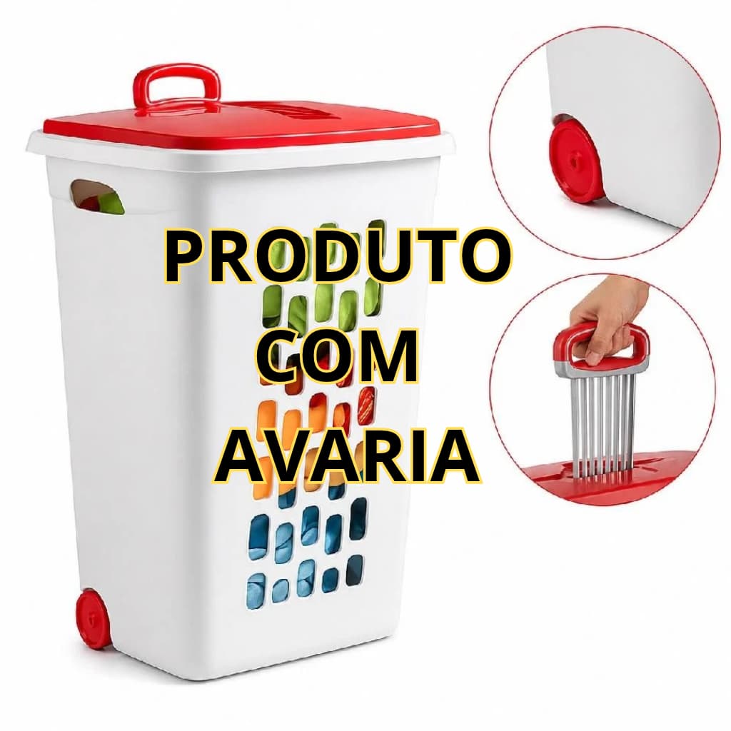 ORGANIZADOR MULTIUSO 70L CESTO DE ROUPAS CARRINHO GIGANTE BRINQUEDOS LAVANDERIA QUARTO BANHEIRO AVARIA