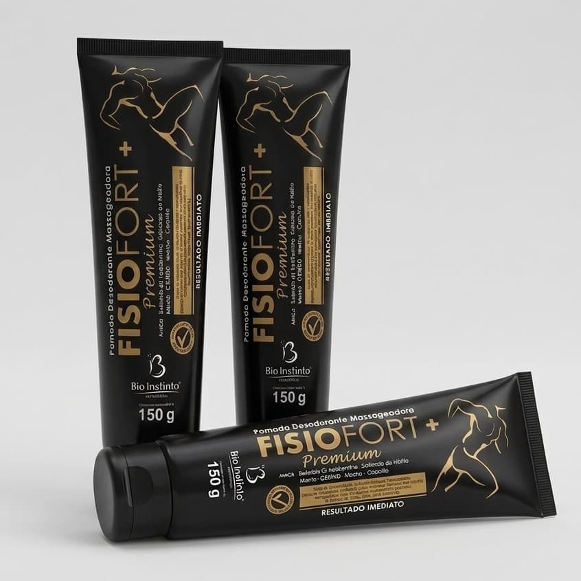 Kit 3 Pomada Massageadora Corporal Fisiofort | Premium 150g cada | Original