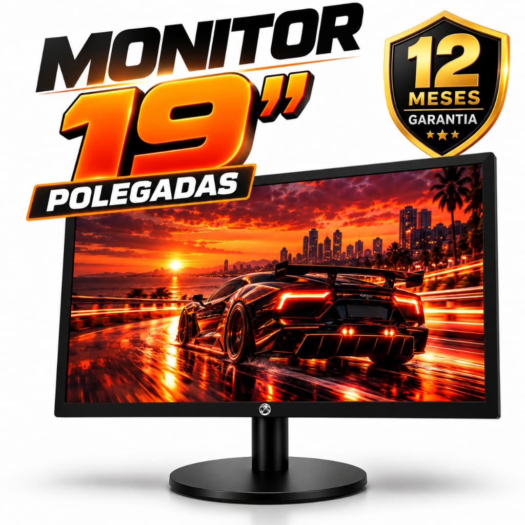 MONITOR19 POLEGADAS LED WIDESCREEN HDMI/VGA 20BPC-WR 75HZ PRETO ALTA PERFORMANCE GAMER | BRAZILPC