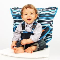 Assento de Alimentação Portátil MLS – HUDSON STRIPE  Transforme qualquer cadeira em cadeira de alimentação para o bebê