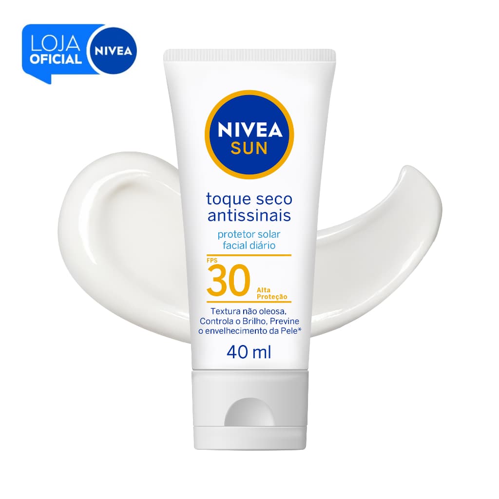 NIVEA SUN Protetor Solar Facial Toque Seco Antissinais FPS30 40ml