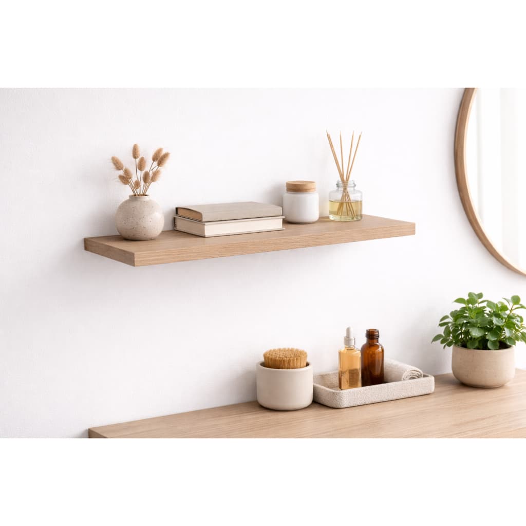 Prateleira Flutuante De Parede 20x40 cm MDP Com Suporte Invisível