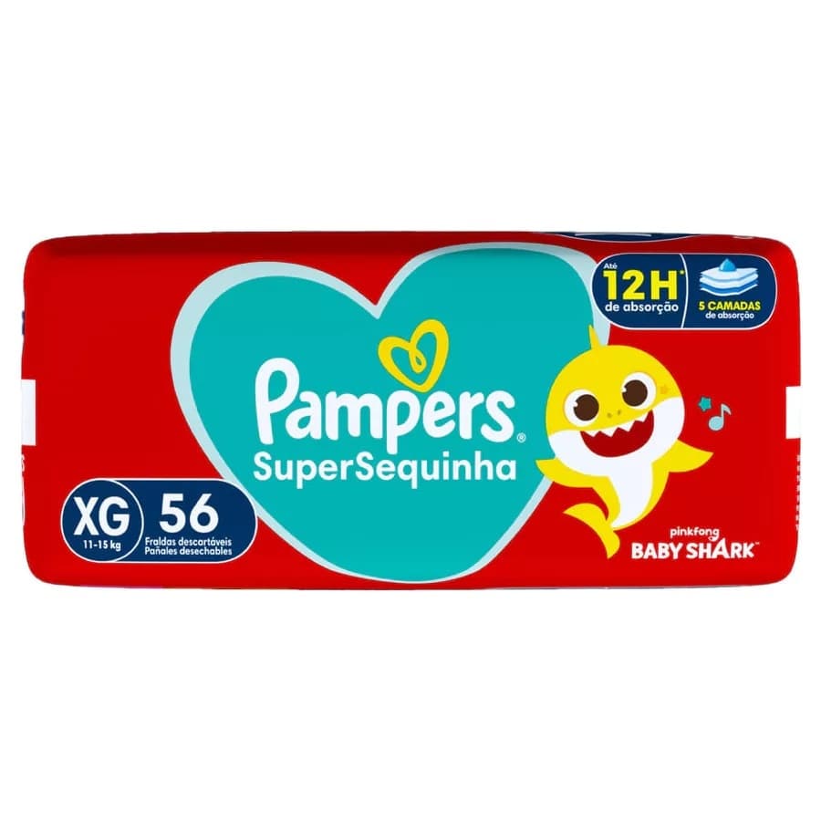 FRALDA PAMPERS SUPERSEQUINHA XG 56 UN