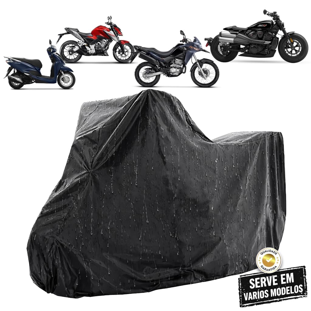 Capa Para Moto Impermeável Universal Proteção Sol Chuva Poeira Anti-UV Não Risca Cobertura Moto