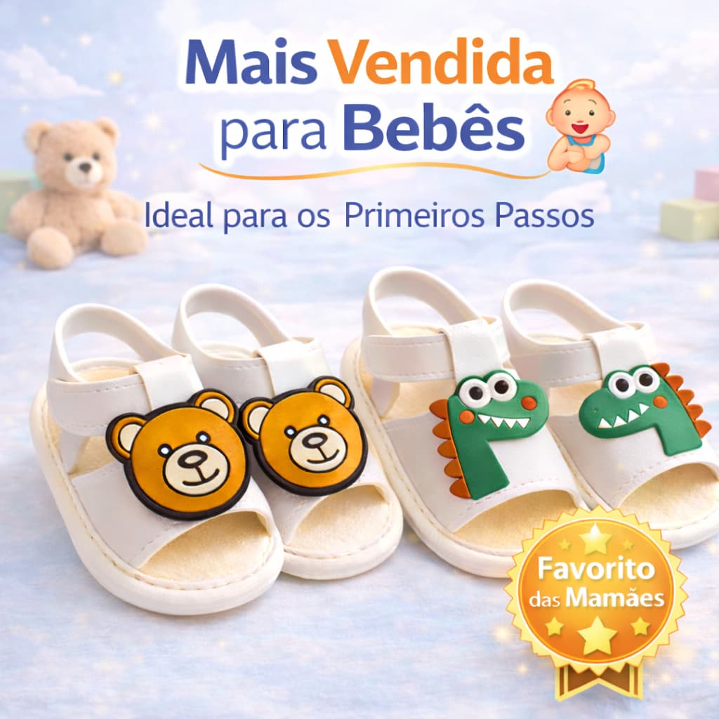 Papete Bebê Menino Primeiros Passos Antiderrapante Confortável Calçado Bebê