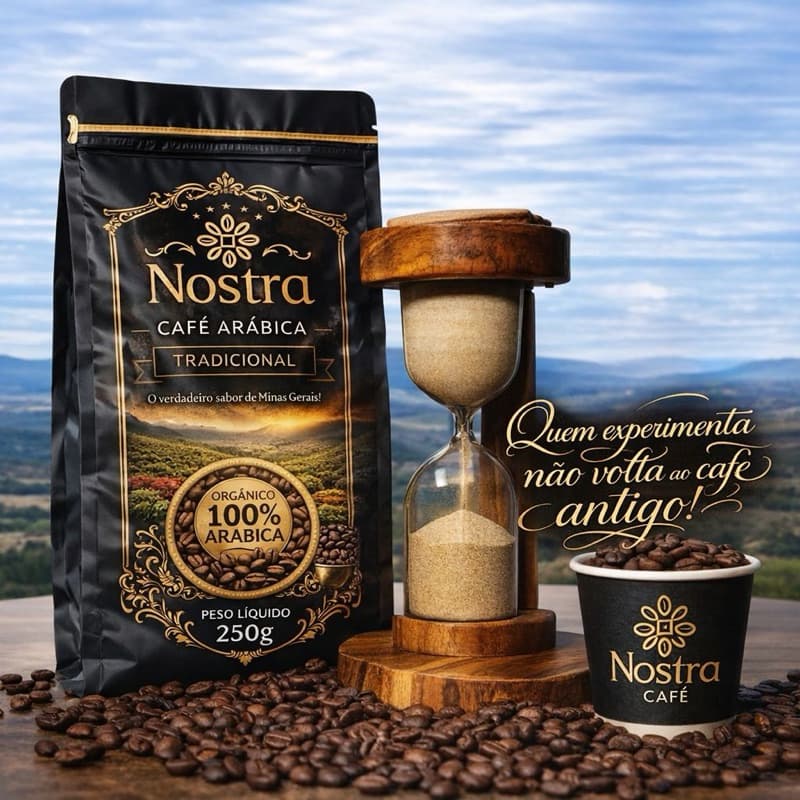 Café em Grãos 100% Arábica Café Nostra – Torra Italiana Especial | Puro Sem Impurezas | Café Especial