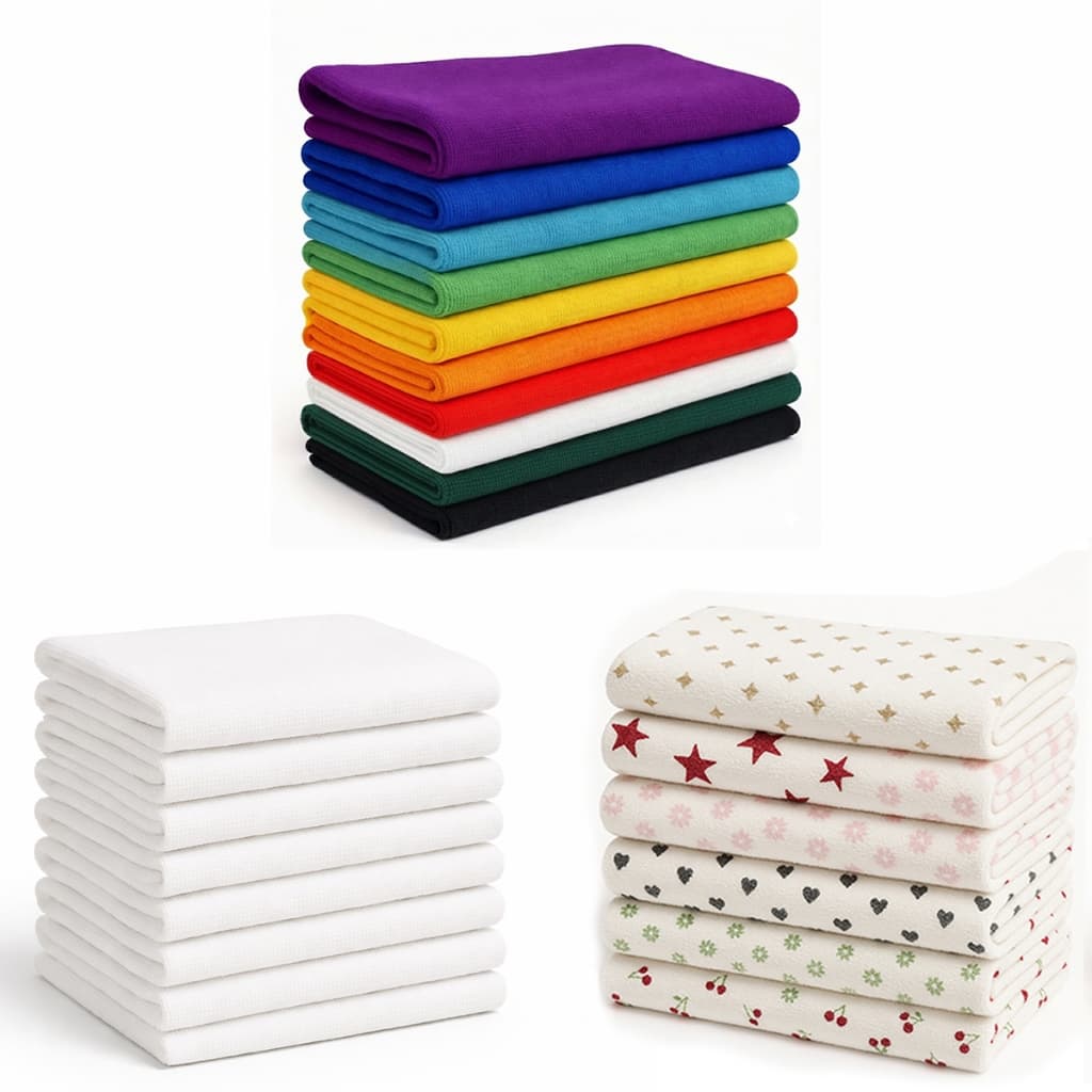 Kit 15 Panos de Limpeza Microfibra Alta Absorção Secagem Rápida Carro Vidro Prato Pia Limpeza