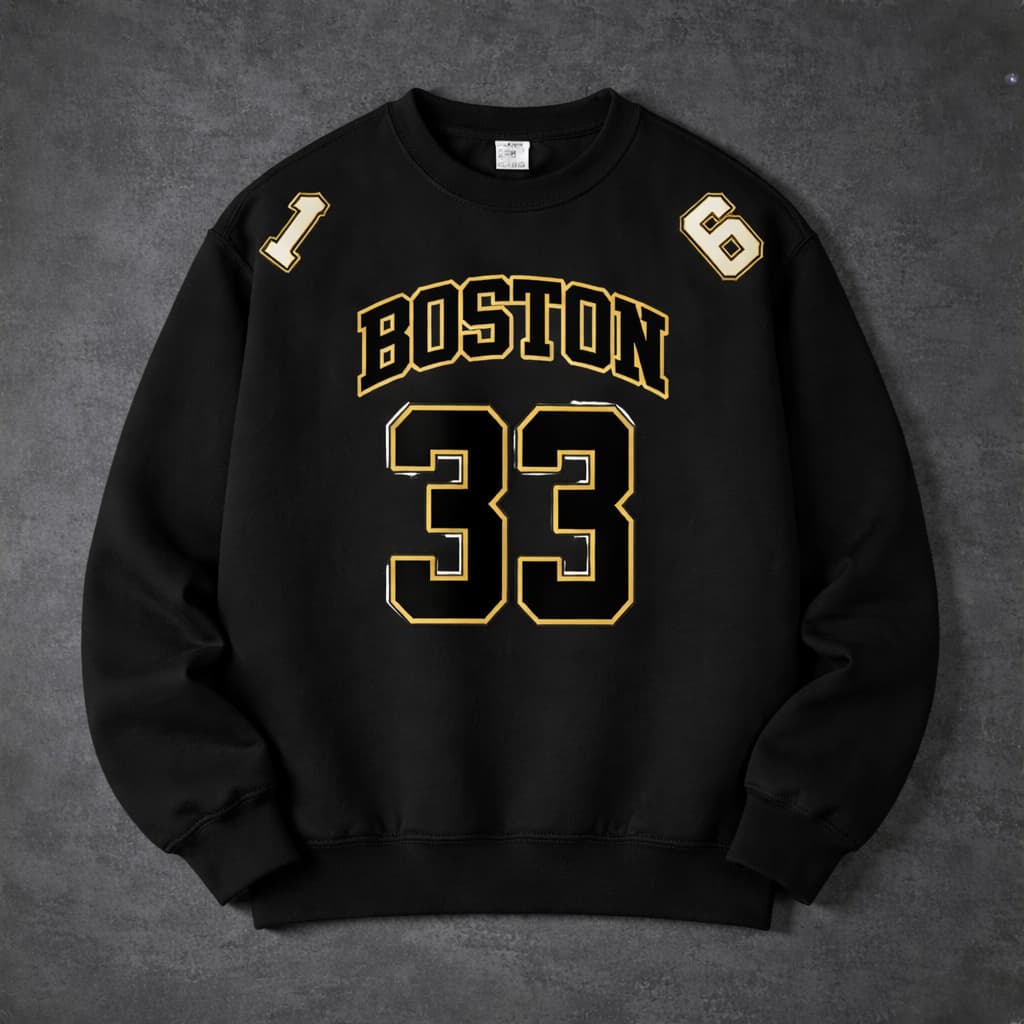 Moletom Gola Redonda Blusa de Frio Casaco Boston Streetwear Masculino Feminino