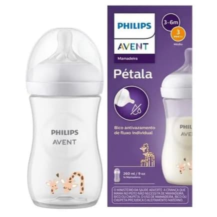 Mamadeira Pétala 3.0 260ml Girafa - Philips Avent