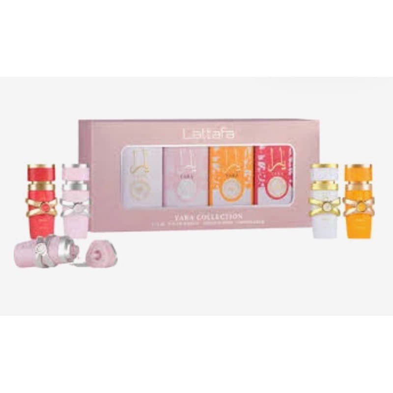 Kit Perfumes Árabes Lattafa Original Miniaturas 5ml | Yara Collection | Perfume de Bolsa Feminino Importado