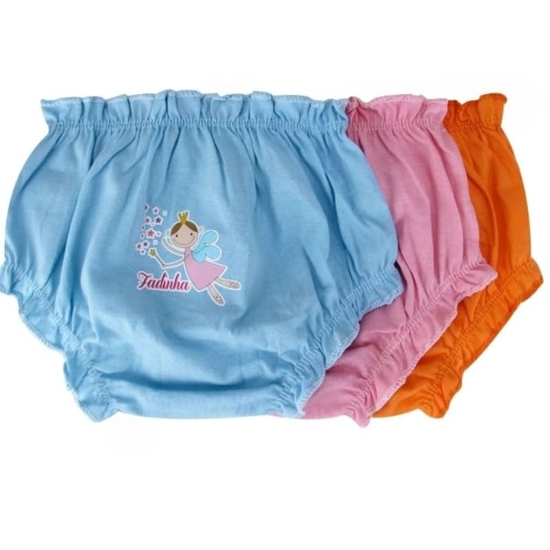 Calcinha fralda infantis 3 por pacote