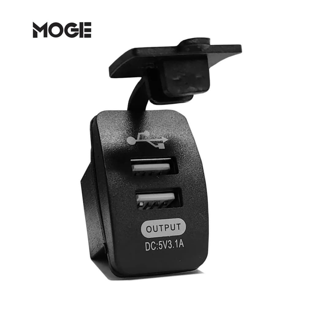 Tomada USB Veicular 3.1A | 2 Saídas | Encaixe Painel Carro Caminhão Trailer