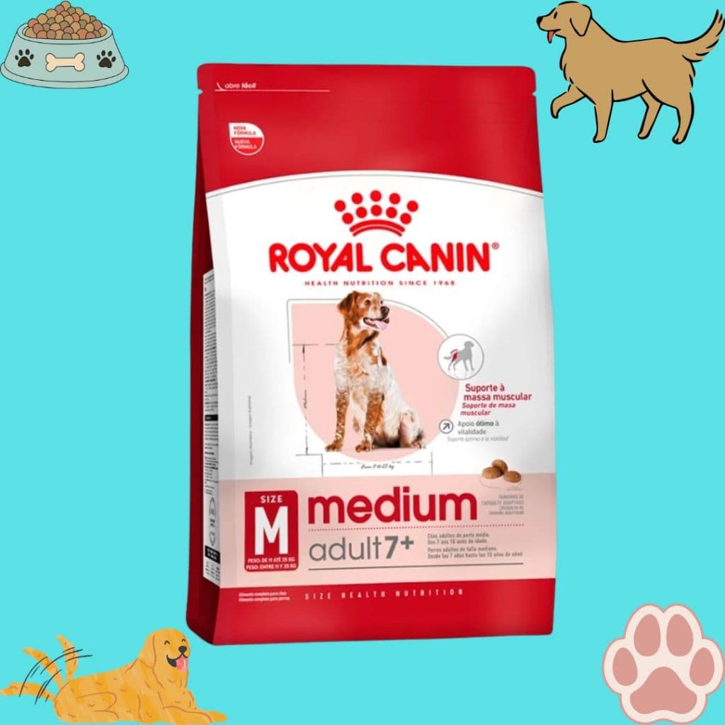 Ração Para Cachorros Médios Adultos +7 Anos 12kg - Royal Canin