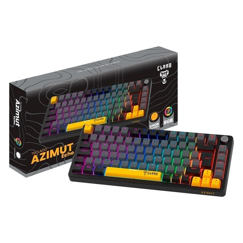 TECLADO AZIMUT ECHO - TECLADO MECÂNICO GAMER 75% CLANM